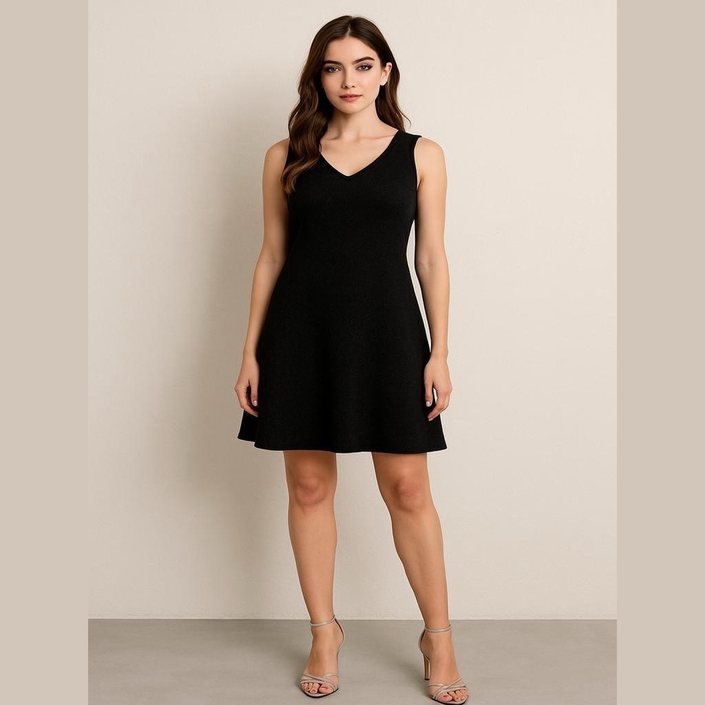 DENIAL Women's Black Dress
Size M
Fully Lined Scoop Neck Sleeveless
NEW Vintage